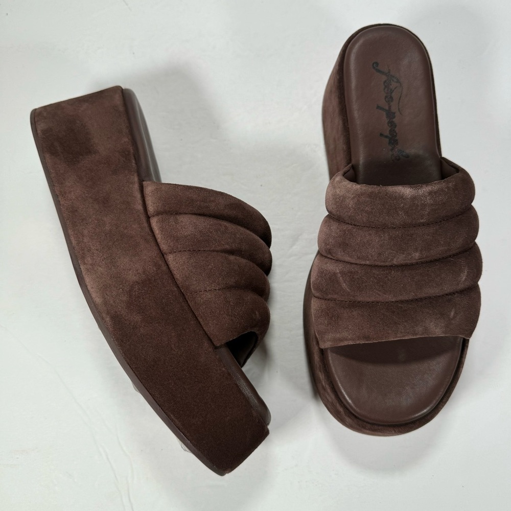 Free People Almost Paradise Platform Sandals Sunbaked Brown Women's Size 8.5
